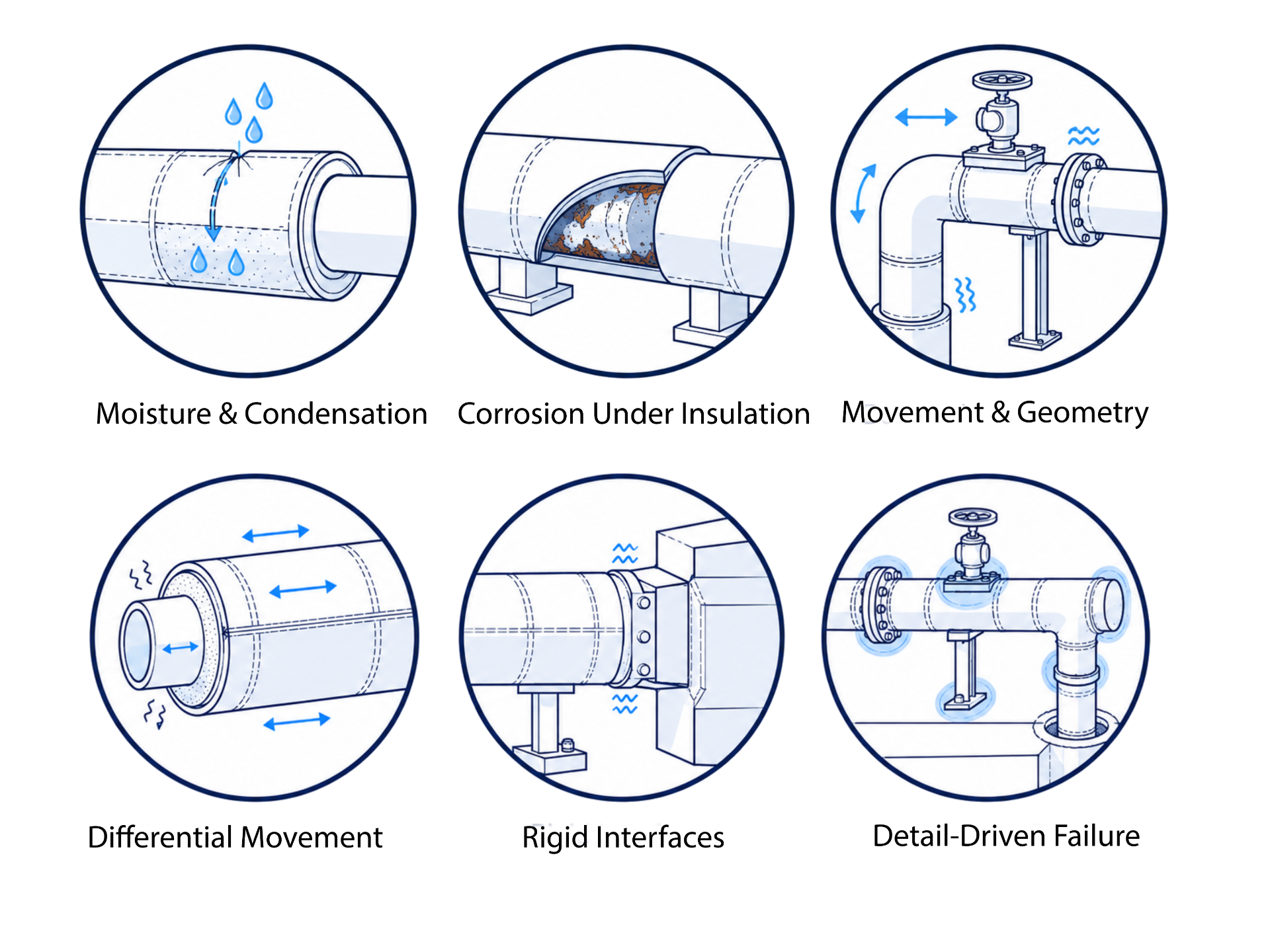 Many insulation failures begin where movement, rigid interfaces and complex details meet.